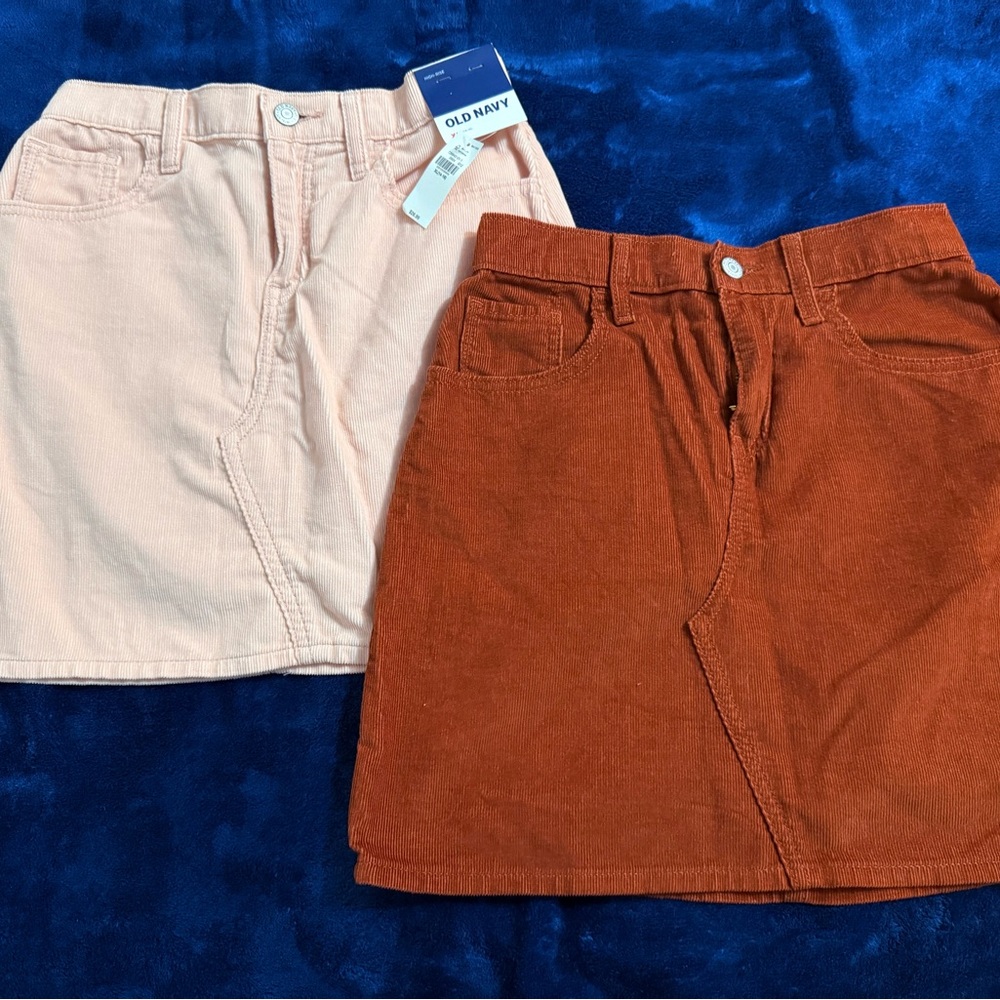 Old Navy Girls Mini Skirt Set - Light Pink and Rust Size XL 14-16